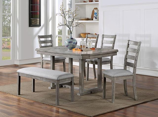 LAQUILA Side Chair (2/CTN), Gray - U&U Home Budget Furniture (Carteret, NJ)
