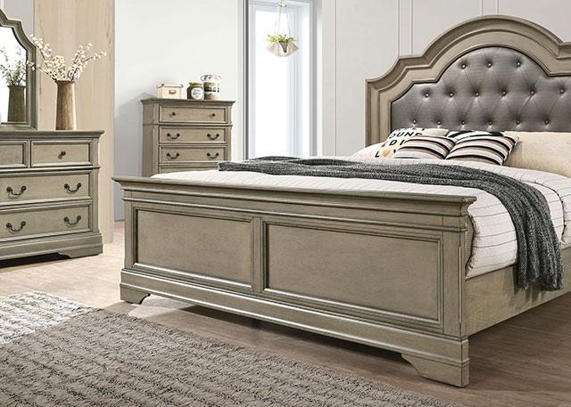 LASTHENIA Cal.King, E.King, Queen Bed - U&U Home Budget Furniture (Carteret, NJ)