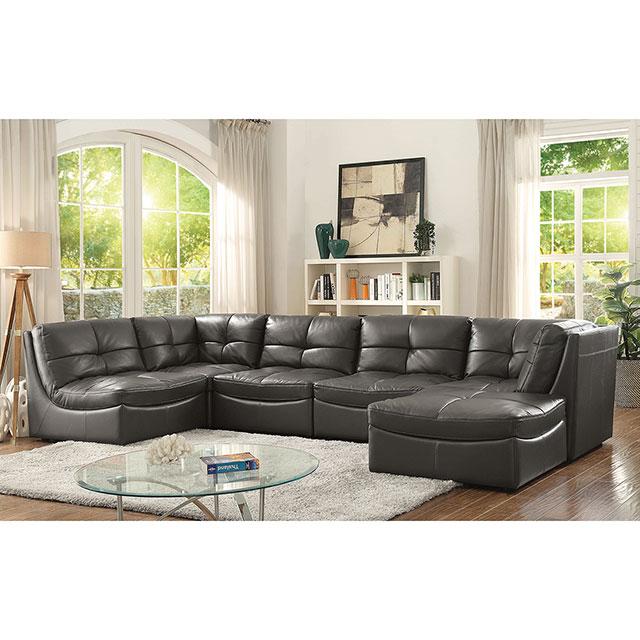 Libbie Gray 6 Pc. Modular Seating Set - U&U Home Budget Furniture (Carteret, NJ)