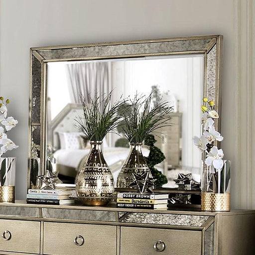 LORAINE Champagne Mirror - U&U Home Budget Furniture (Carteret, NJ)