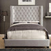 ROSABELLE E.King & Queen Bed, Black, Gray, & Ivory, - U&U Home Budget Furniture (Carteret, NJ)