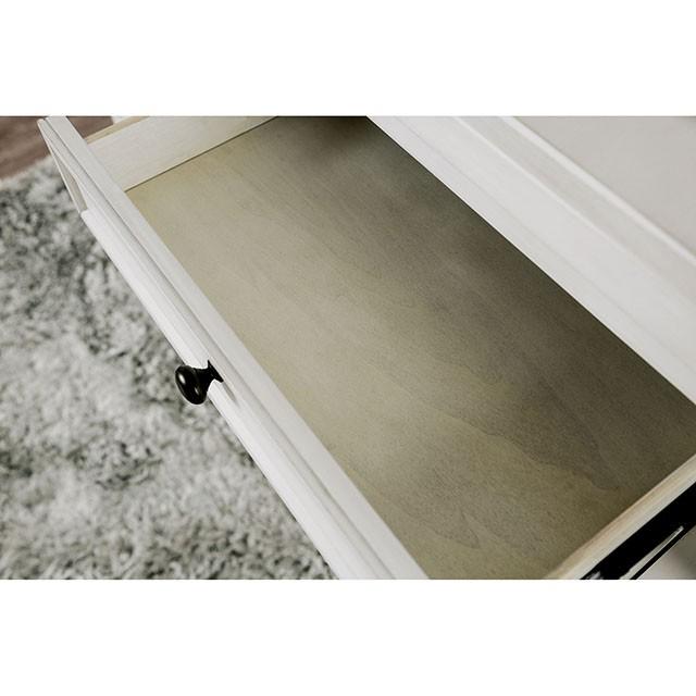 Sutton Antique White Counter Ht. Table - U&U Home Budget Furniture (Carteret, NJ)
