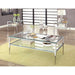 TANIKA Chrome Coffee Table, Chrome - U&U Home Budget Furniture (Carteret, NJ)
