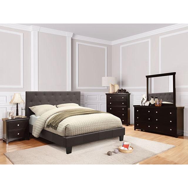 LEEROY Queen & Twin Bed Ivory & Gray - U&U Home Budget Furniture (Carteret, NJ)