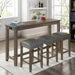 Caerleon 3 & 4 Piece Counter Ht. Set Gray & Blue - U&U Home Budget Furniture (Carteret, NJ)