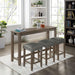 Caerleon 3 & 4 Piece Counter Ht. Set Gray & Blue - U&U Home Budget Furniture (Carteret, NJ)