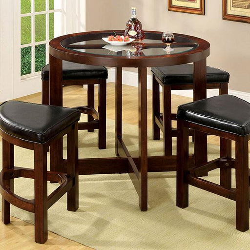 Crystal Cove 5 Pc. Counter Ht. Table Set - U&U Home Budget Furniture (Carteret, NJ)