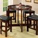 Crystal Cove 5 Pc. Counter Ht. Table Set - U&U Home Budget Furniture (Carteret, NJ)
