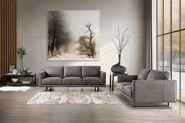Mezzanotte Sofa Gray - U&U Home Budget Furniture (Carteret, NJ)