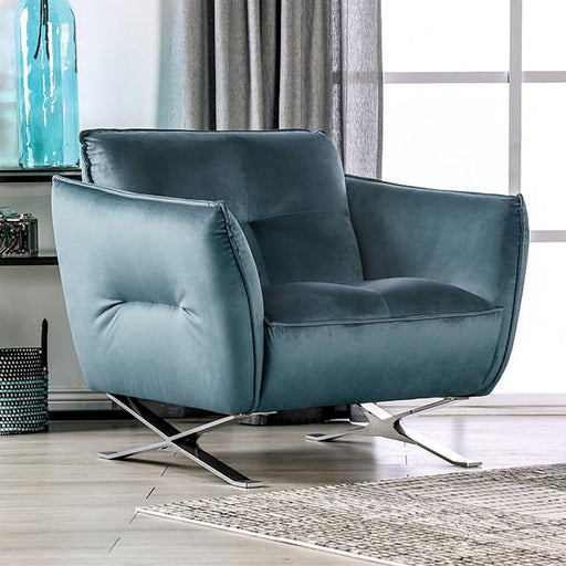 Civellutino Chair Teal - U&U Home Budget Furniture (Carteret, NJ)