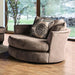 Bonaventura Brown Swivel Chair - U&U Home Budget Furniture (Carteret, NJ)