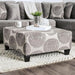 Bonaventura Gray/Pattern Ottoman - U&U Home Budget Furniture (Carteret, NJ)
