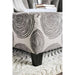 Bonaventura Gray/Pattern Ottoman - U&U Home Budget Furniture (Carteret, NJ)