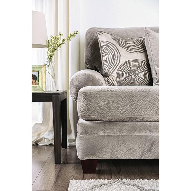 Bonaventura Gray/Pattern Sofa - U&U Home Budget Furniture (Carteret, NJ)