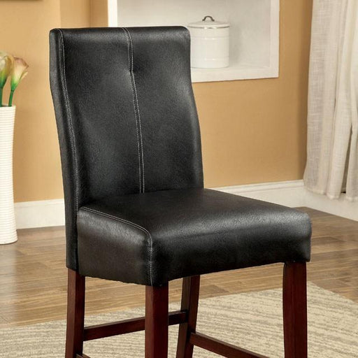 BONNEVILLE II Brown Cherry/Black Counter Ht. Chair (2/CTN) - U&U Home Budget Furniture (Carteret, NJ)