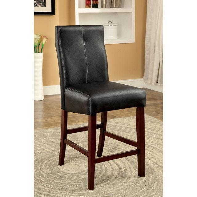 BONNEVILLE II Brown Cherry/Black Counter Ht. Chair (2/CTN) - U&U Home Budget Furniture (Carteret, NJ)