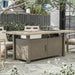 Bordeaux Dining Table w/ Fire Pit & Cooler - U&U Home Budget Furniture (Carteret, NJ)