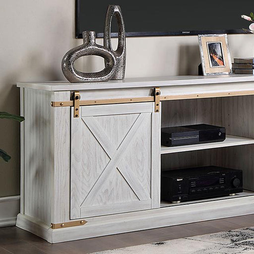 BORREGO TV Stand, Antique White - U&U Home Budget Furniture (Carteret, NJ)