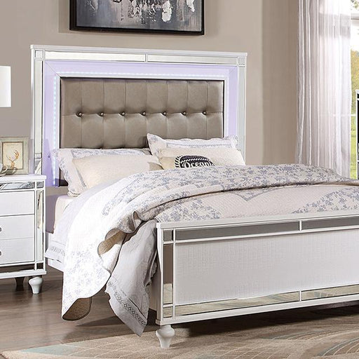 BRACHIUM E.King Bed, White - U&U Home Budget Furniture (Carteret, NJ)