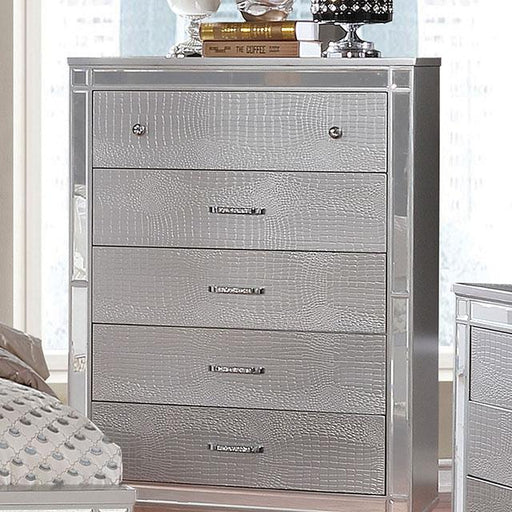 Brachium Silver Chest - U&U Home Budget Furniture (Carteret, NJ)