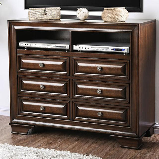 Brandt Brown Cherry Media Chest - U&U Home Budget Furniture (Carteret, NJ)