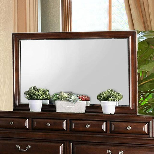 Brandt Brown Cherry Mirror - U&U Home Budget Furniture (Carteret, NJ)
