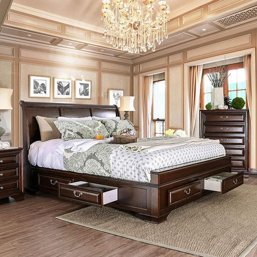 Brandt Bed Chrome & Gray - U&U Home Budget Furniture (Carteret, NJ)