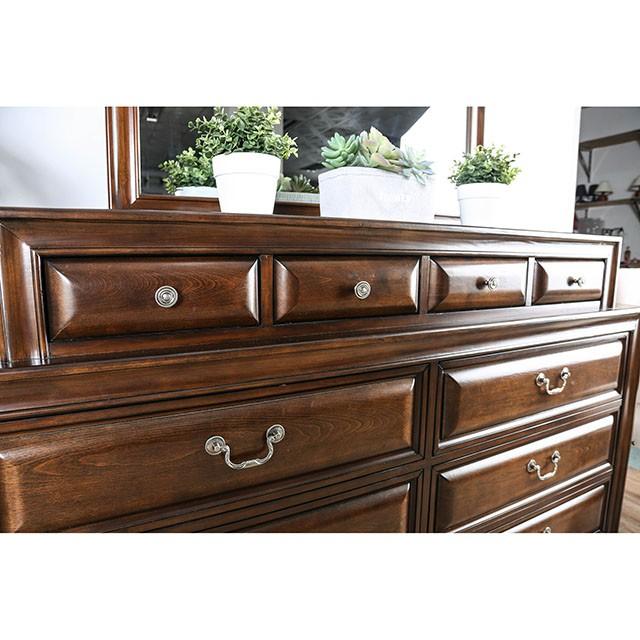 Brandt Brown Cherry Cal.King, E.King & Queen Bed - U&U Home Budget Furniture (Carteret, NJ)
