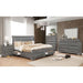 Brandt Bed Chrome & Gray - U&U Home Budget Furniture (Carteret, NJ)