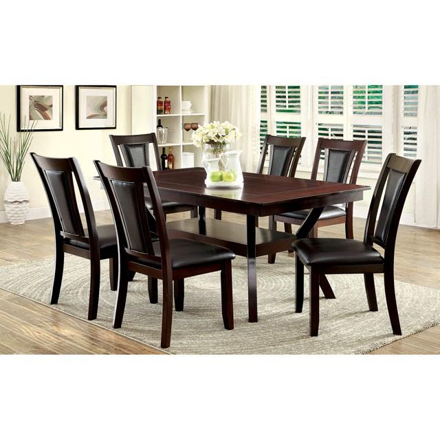 BRENT Dark Cherry/Espresso Side Chair (2/CTN) - U&U Home Budget Furniture (Carteret, NJ)