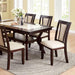 BRENT Dark Cherry/Ivory Dining Table - U&U Home Budget Furniture (Carteret, NJ)