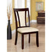 BRENT Dark Cherry/Ivory Side Chair (2/CTN) - U&U Home Budget Furniture (Carteret, NJ)