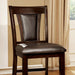 BRENT II Dark Cherry/Espresso Counter Ht. Chair (2/CTN) - U&U Home Budget Furniture (Carteret, NJ)