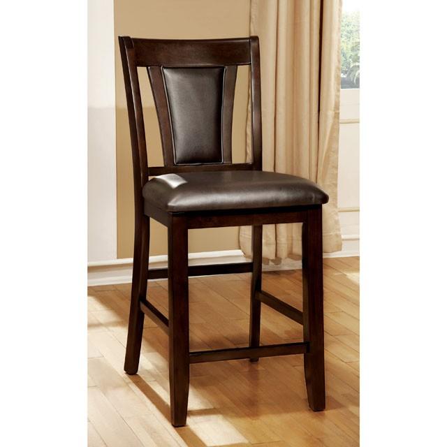 BRENT II Dark Cherry/Espresso Counter Ht. Chair (2/CTN) - U&U Home Budget Furniture (Carteret, NJ)