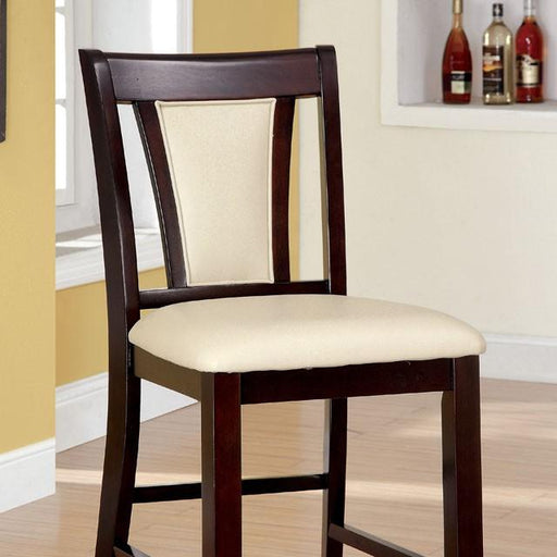 BRENT II Dark Cherry/Ivory Counter Ht. Chair (2/CTN) - U&U Home Budget Furniture (Carteret, NJ)