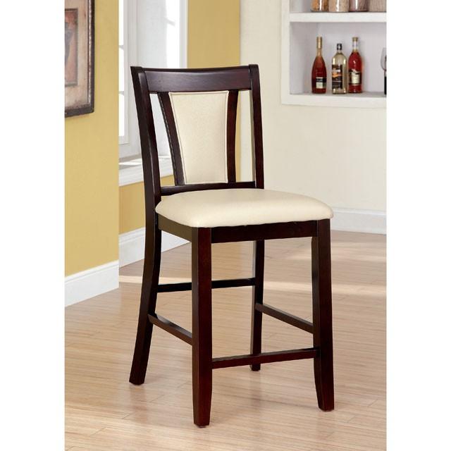 BRENT II Dark Cherry/Ivory Counter Ht. Chair (2/CTN) - U&U Home Budget Furniture (Carteret, NJ)