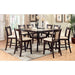 BRENT II Dark Cherry/Ivory Counter Ht. Table w/ Insert - U&U Home Budget Furniture (Carteret, NJ)