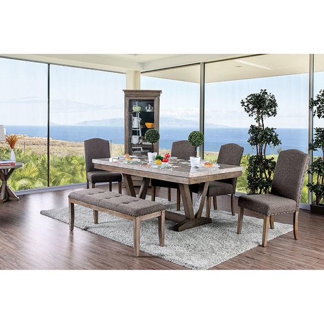 Bridgen Natural/Brown Bench - U&U Home Budget Furniture (Carteret, NJ)