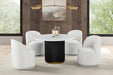 Varde Round Dining Marble Table - U&U Home Budget Furniture (Carteret, NJ)