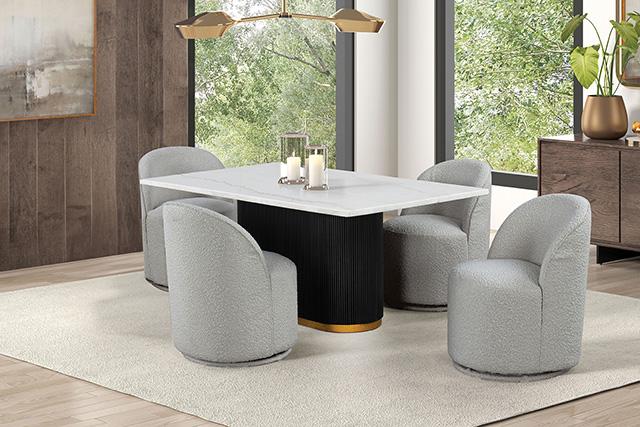 Broager Dining Swivel Chair - U&U Home Budget Furniture (Carteret, NJ)