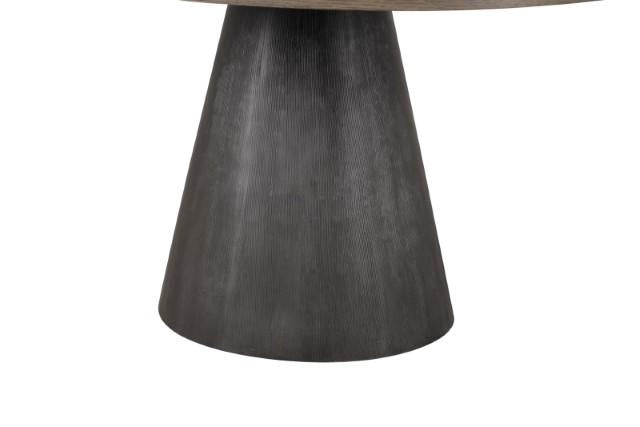 Broager 5 Pc Dining Table Set (White Caster Chairs) Rustic Oak - U&U Home Budget Furniture (Carteret, NJ)