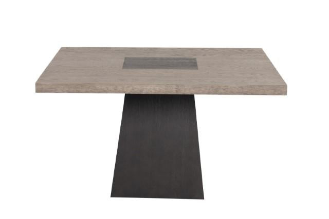 Broager 5 Pc Dining Table Set (White Swivel Chairs) - U&U Home Budget Furniture (Carteret, NJ)
