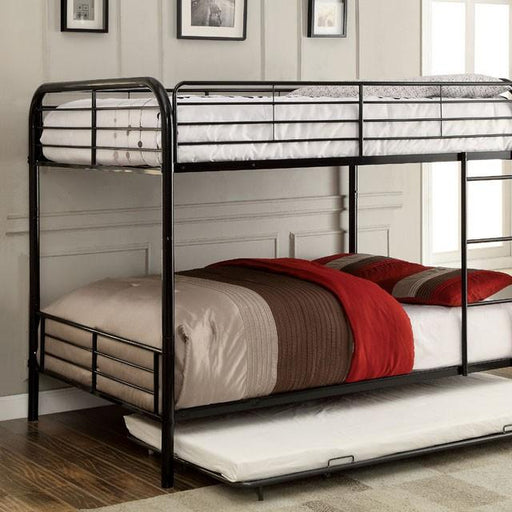 BROCKET Black Metal Full/Full Bunk Bed - U&U Home Budget Furniture (Carteret, NJ)