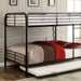 BROCKET Black Metal Full/Full Bunk Bed - U&U Home Budget Furniture (Carteret, NJ)