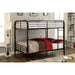 BROCKET Black Metal Full/Full Bunk Bed - U&U Home Budget Furniture (Carteret, NJ)