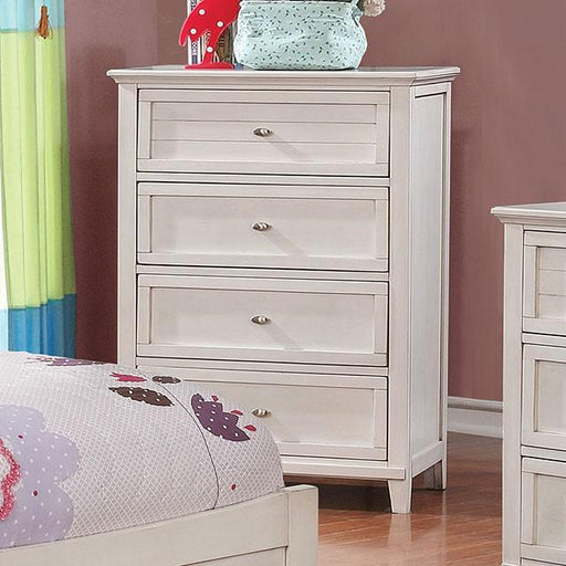 Brogan Antique White Chest - U&U Home Budget Furniture (Carteret, NJ)