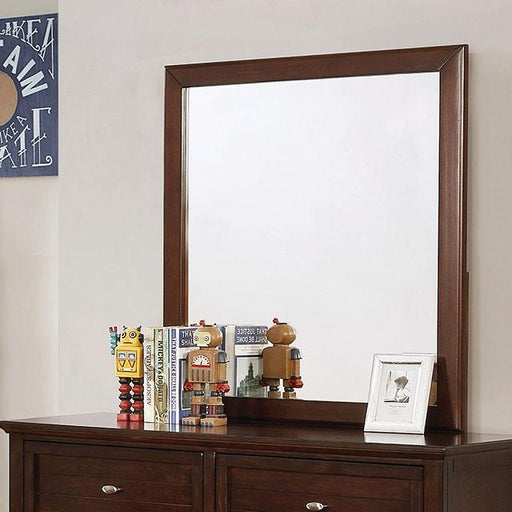Brogan Brown Cherry Mirror - U&U Home Budget Furniture (Carteret, NJ)