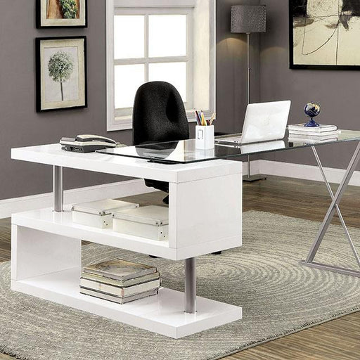 BRONWEN White Desk - U&U Home Budget Furniture (Carteret, NJ)