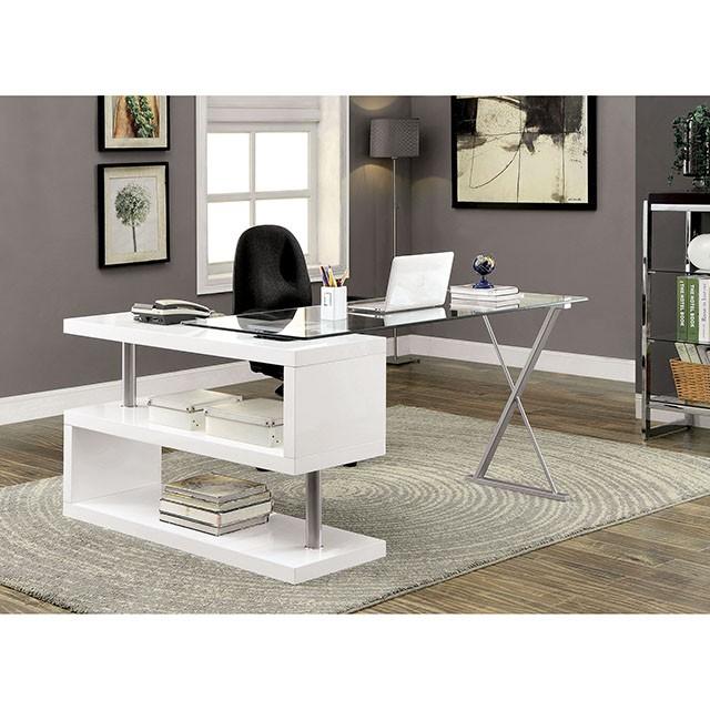 BRONWEN White Desk - U&U Home Budget Furniture (Carteret, NJ)