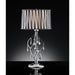 Arya Black/Chrome Table Lamp, Hanging Crystal - U&U Home Budget Furniture (Carteret, NJ)